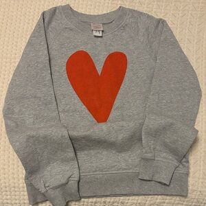 Hanna Andersson Girls Gray Sweatshirt with Heart